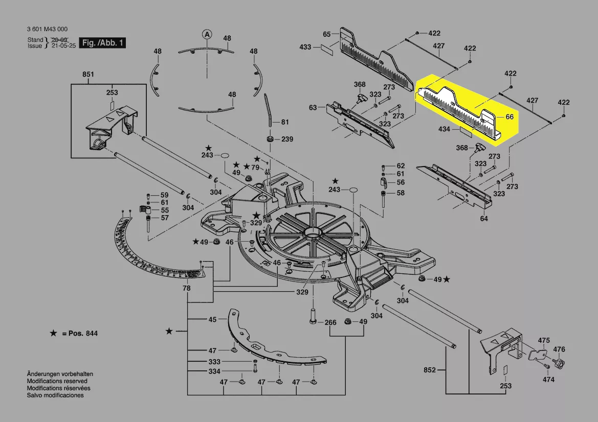Régle butée réf. 1 609 B04 494 Bosch